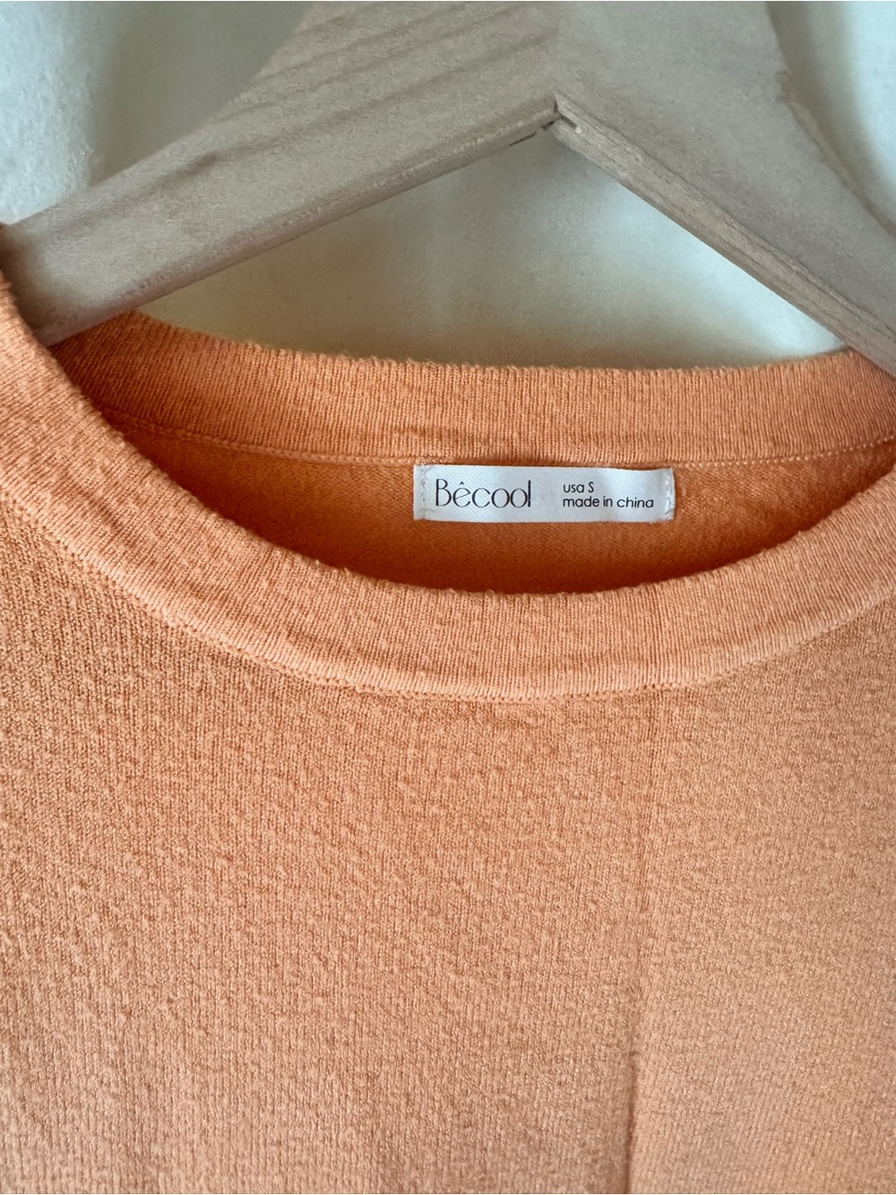 BE COOL Women's Peach Crewneck Cowl Sweater - Picture 2 of 5